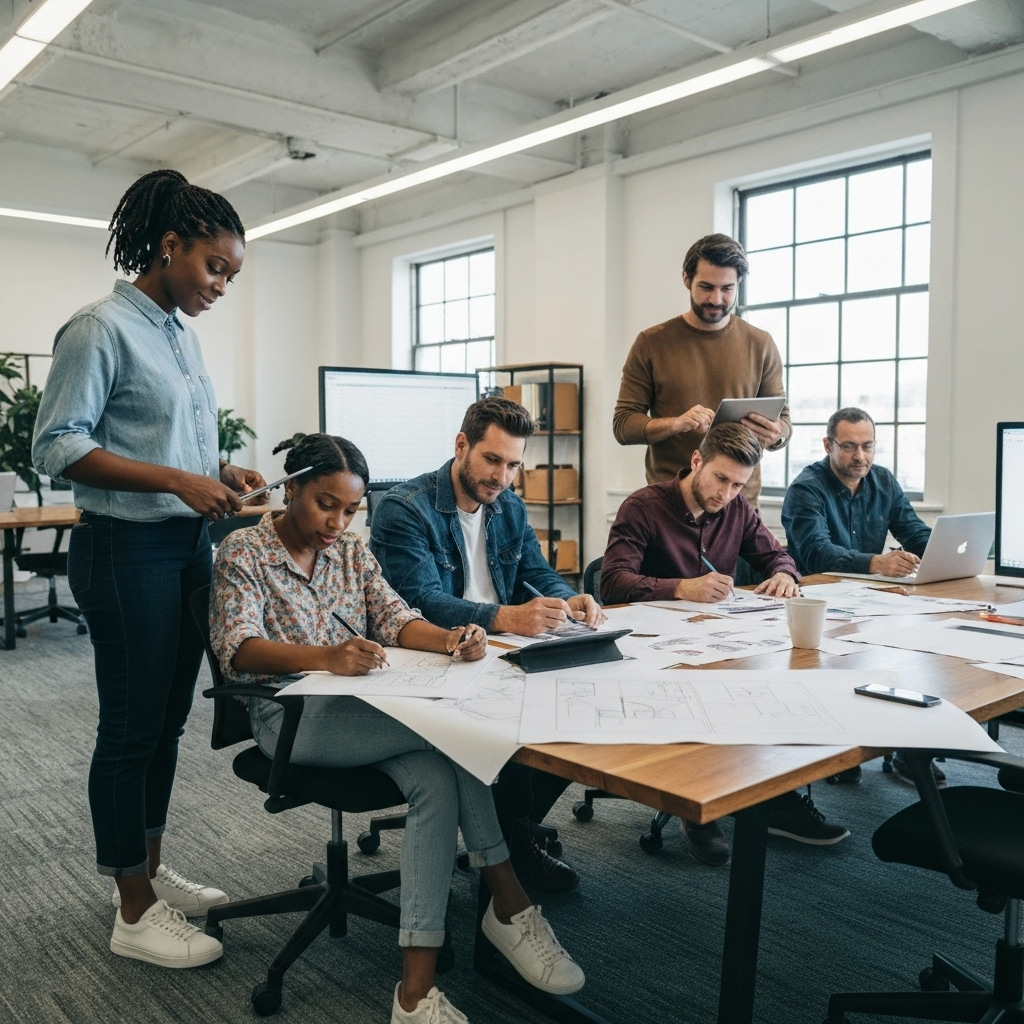Equipe LatosMarke trabalhando